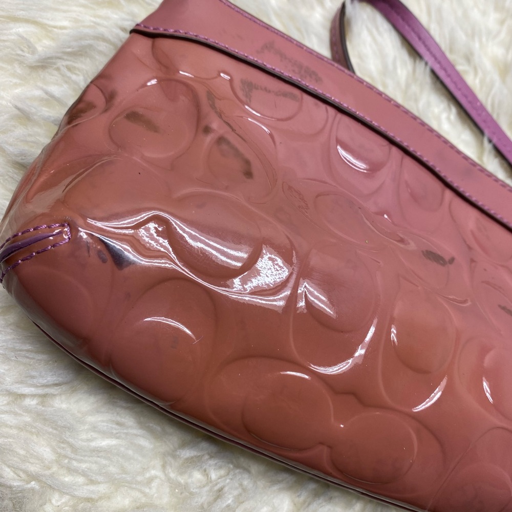 Authentic Coach Embossed Parent Medium Wristlet P… - image 4